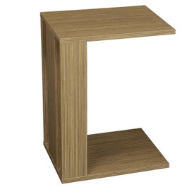 Hanah Home Mesa Auxiliar Nogal Tablero Partículas Melamina 18mm Ruedas Ocultas 35x61x45 cm