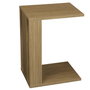 Hanah Home Mesa Auxiliar Nogal Tablero Partículas Melamina 18mm Ruedas Ocultas 35x61x45 cm