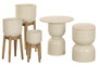 DKD Home Decor Reposapiés Blanco con Tapa