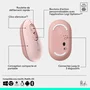Ratón Logitech POP Rosa