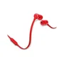 JBL TUNE 160 Auriculares Intraurales Alámbricos con Micrófono, Conector Jack 3.5 mm, Color Rojo
