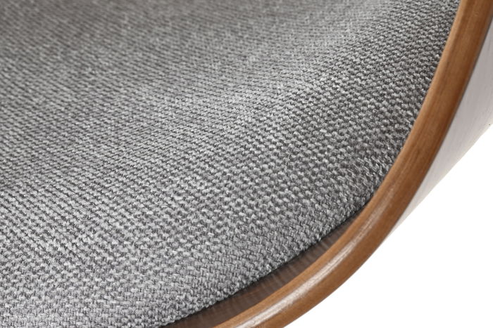 DKD Home Decor Black office Taburete Moderno Gris Marron Poliester Nogal 54 x 101.5 x 53 cm