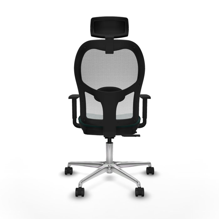 PIQUERAS Y CRESPO Silla de oficina Jorquera con mecanismo Sincro/Traslack Verde botella y Blanco