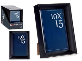 Giftdecor Portafoto Plástico Moldura Negro para Foto 10x15 cm (Set de 24)