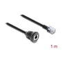 DeLOCK Cable RJ12 macho a RJ12 hembra para instalación 1 m negro