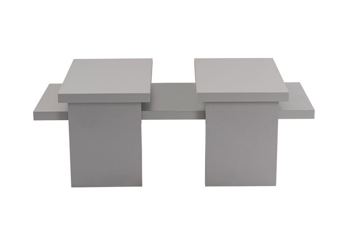 Nordure Sanctuary Mesa de Café Juego 2 Piezas Color Gris