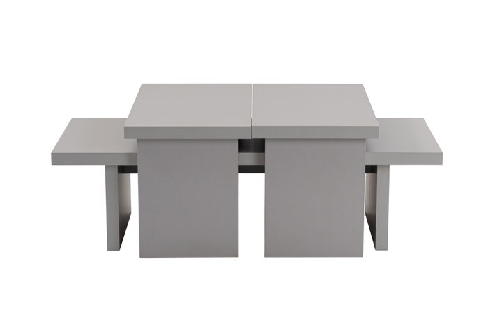 Nordure Sanctuary Mesa de Café Juego 2 Piezas Color Gris