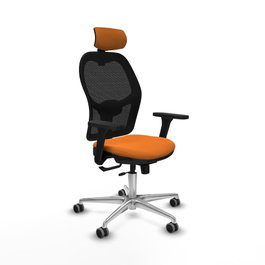 PIQUERAS Y CRESPO Silla de oficina Jorquera Naranja y Negro