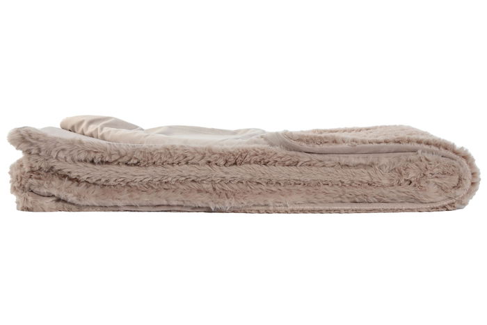 DKD Home Decor Rabit fur april 24 b Manta Rosa Palo 170 x 130 cm (2 Unidades) Poliester