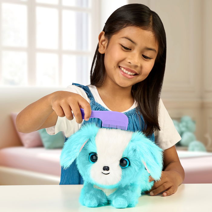 Moose Scruffa Luvs Azul 30327 Juguete de Peluche Interactivo para Rescatar y Revelar, +2 Años