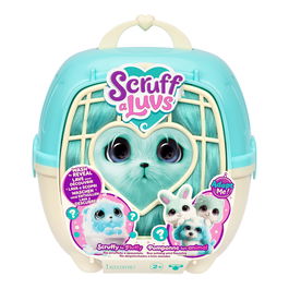 Moose Scruffa Luvs Azul 30327 Juguete de Peluche Interactivo para Rescatar y Revelar, +2 Años