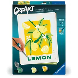 Ravensburger Pintura por números Créart: Limón AAAUC93444 - Juego de Arte para Adultos