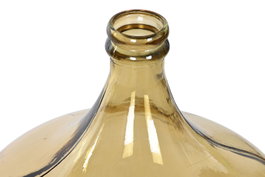 DKD Home Decor Jarrón de Cristal Reciclado Amarillo 34 L.