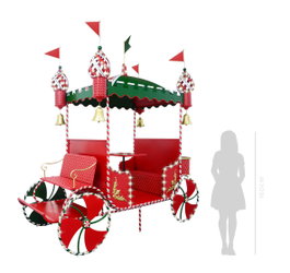 DKD Home Decor Carroza LED Metal Rojo XXL