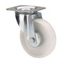 Ruedas Alex Rueda giratoria poliamix con placa y eje liso Ø 10 cm Carga máx. 150 kg Blanco