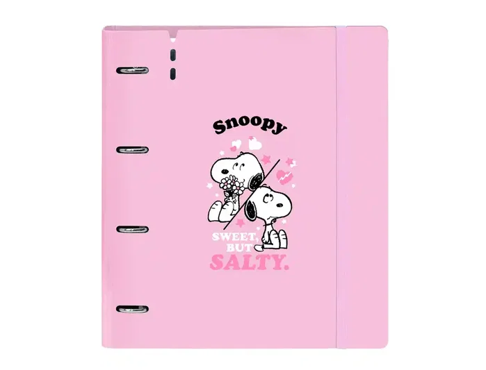 Safta Carpeta de Anillas Snoopy A4 con Recambio de Hojas