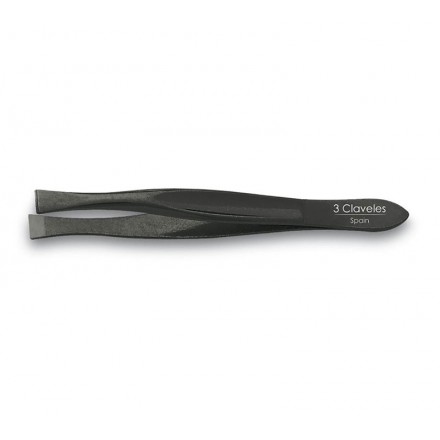 Tres Claveles Pinza de Depilar Ancha Negra 8 cm Tres Claveles Pinza de Depilar Ancha Negra 8 cm