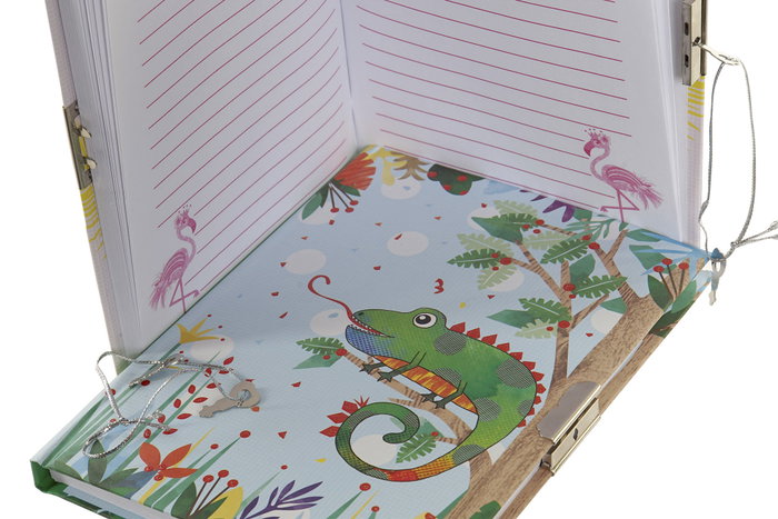DKD Home Decor Diario Kids Cameleon Azul Rosa 4 x 18 x 27.5 cm Pack 6 Unidades DKD Home Decor Diario Kids Cameleon Azul Rosa 4 x 18 x 27.5 cm Pack 6 Unidades