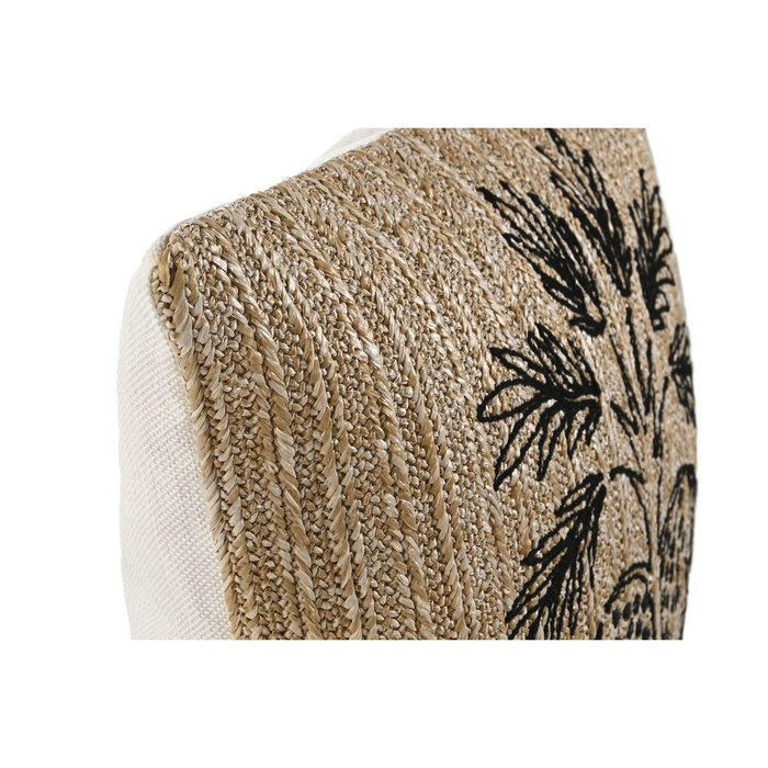 DKD Home Decor Cojín de Poliéster Bordado Natural 42x15x42 cm
