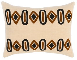 DKD Home Decor Cojín de Algodón Bordado Multicolor 60x40x15 cm
