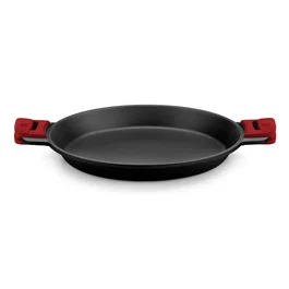 Bra Premiere A411636 Paellera 36cm, Aluminio Fundido Antiadherente Teflón, Apta Inducción y Horno, Incluye Asas de Silicona