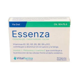 Vitalfarma Essenza 30Cap. Complemento Alimenticio con Alcachofa, Cardo Mariano, Té Verde, Vitaminas y Minerales para el Metabolismo Energético