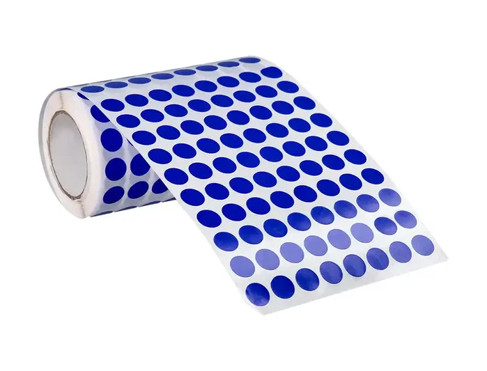 Liderpapel Gomets Autoadhesivos Círculos 10,5 mm Azul Rollo de 6000 Unidades en Caja de Cartón