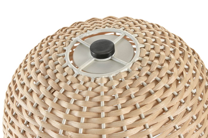 DKD Home Decor Lámpara de Sobremesa de Ratán Beige 25x25x41 cm DKD Home Decor Lámpara de Sobremesa de Ratán Beige 25x25x41 cm