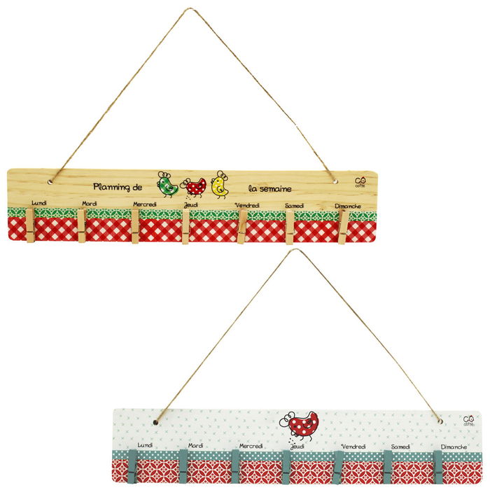 Totally Addict Memo Semanal Cocotte 39x8x0,6 cm Gallina