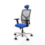 PIQUERAS Y CRESPO Silla de oficina Motilla con mecanismo Sincro, Azul y Gris