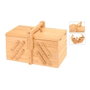 Excellent Houseware Costurero de Madera de Pino, 3 Niveles Extensibles, 5 Compartimentos, 30 x 17.5 x 19 cm