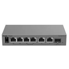 Ruijie RG-ES207GS-LP Switch Gestionable L2 de 7 Puertos Gigabit con 4 Puertos PoE y Gestión en la Nube