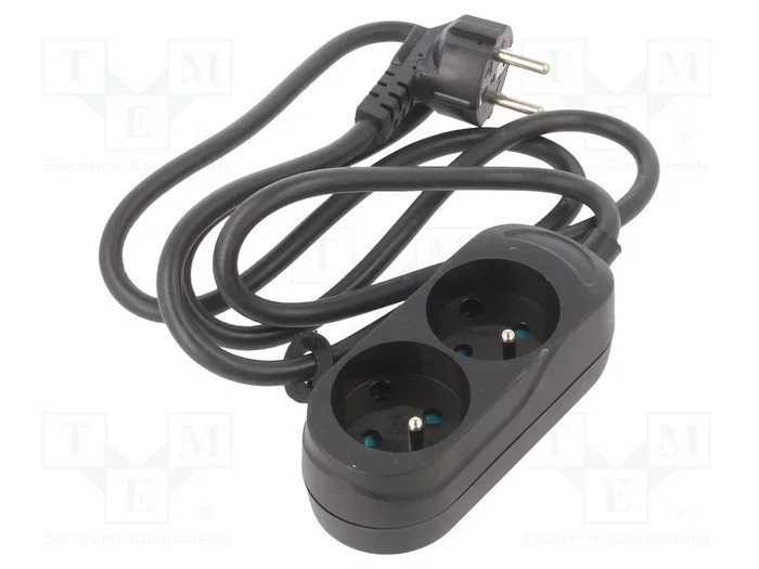 JONEX Prolongador de alimentación H03VV-F 3G1,5mm2 1,5m Negro JONEX Prolongador de alimentación H03VV-F 3G1,5mm2 1,5m Negro
