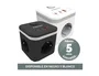 Fellowes Regleta Cubo Multienchufe, 3 Tomas de Corriente + 2 Puertos USB-C + 1 Puerto USB-A, Blanco, Interruptor, Cable 2 Metros, 155x85x145 mm