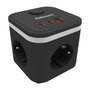 Fellowes Cubo Multienchufe Blanco con 3 Tomas, 1 USB-A y 2 USB-C