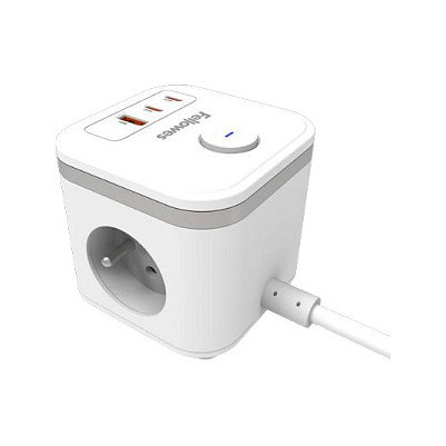 Fellowes Cubo Multienchufe con 3 Tomas, 1 USB-A y 2 USB-C, Blanco Fellowes Cubo Multienchufe con 3 Tomas, 1 USB-A y 2 USB-C, Blanco