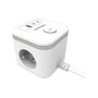 Fellowes Cubo Multienchufe con 3 Tomas, 1 USB-A y 2 USB-C, Blanco