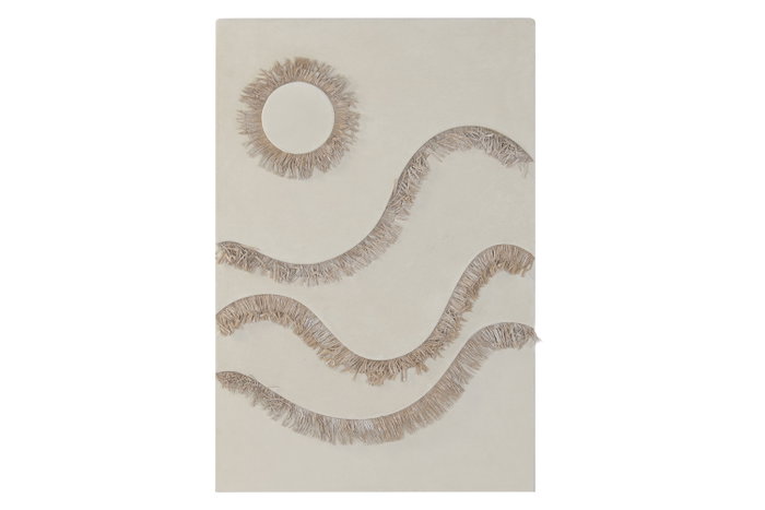 DKD Home Decor Decoración de Pared 3D Blanco MDF y Fibra 80x120 cm DKD Home Decor Decoración de Pared 3D Blanco MDF y Fibra 80x120 cm