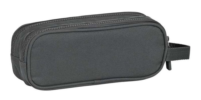 Safta Portatodo Doble Básico Gris 21x8x6cm