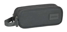 Safta Portatodo Doble Básico Gris 21x8x6cm