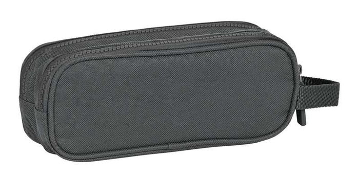 Safta Portatodo Doble Básico Gris 21x8x6cm
