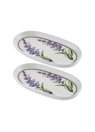 Hermia PRC0011 Juego de Platos de Cerámica Lila, 2 Piezas, 29 x 17 x 2 cm