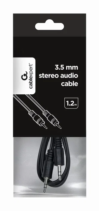 Gembird Cable de Audio CCA-404, 3.5mm Macho a 3.5mm Macho, 1.2 Metros, Negro, para Conectar Dispositivos de Audio Portátiles