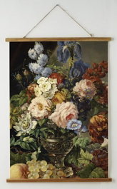 DKD Home Decor Lienzo Abeto Cuerda 75x2x100 Flores Surtido de 2 Unidades
