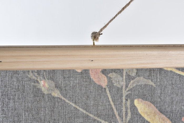DKD Home Decor Lienzo Abeto Cuerda 75x2x100 Flores Surtido de 2 Unidades