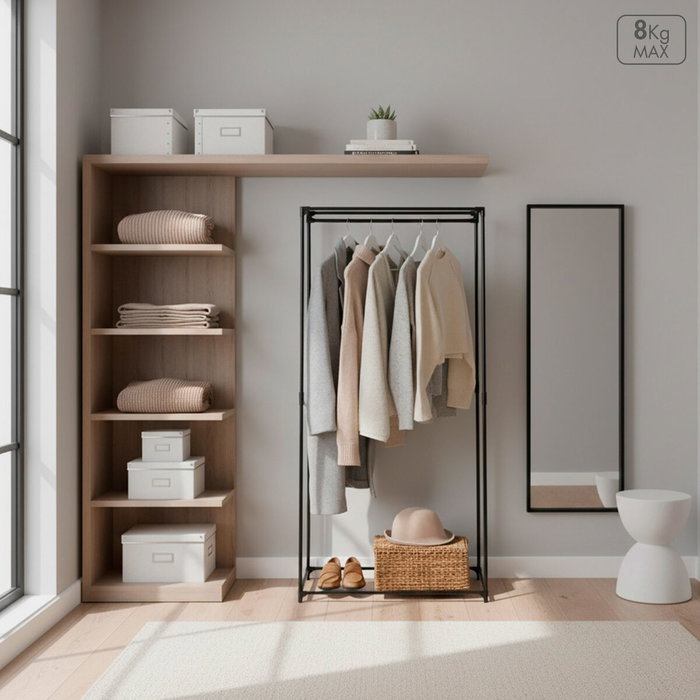 Organizador de Ropa y Zapatos Max Home Negro 70 X 148 X 46 CM 4 Unidades