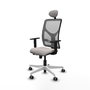 PIQUERAS Y CRESPO Silla de oficina Motilla con mecanismo Sincro/Traslack, Blanco y Gris