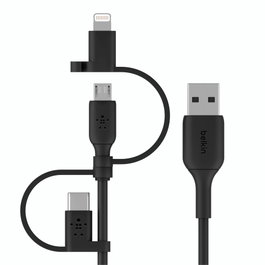 Belkin BOOST CHARGE Cable USB-A a USB-C/Micro-USB/Lightning 1 m Negro