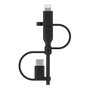 Belkin BOOST Charge Cable Universal 1 m con Adaptadores USB-C, Micro-USB y Lightning - Negro