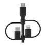 Belkin BOOST Charge Cable Universal 1 m con Adaptadores USB-C, Micro-USB y Lightning - Negro